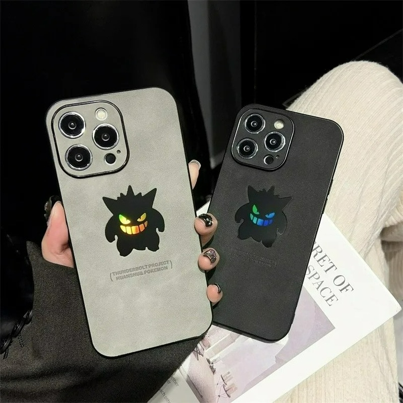 Apple Iphone 15 Pro Max - 漫画アニメゲンガー革風レーザー加工スマホケース iPhone 17Air 15 14 13
