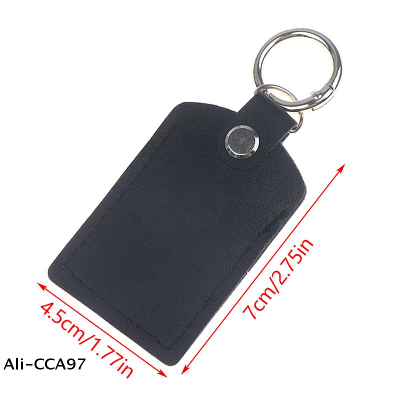 Smart Accessories - 【A】カメレオンウルトラアクセサリー用レザーバッグケース NFCスマートアクセスカードスリーブケース 本革キーホルダー ICカードバッグ