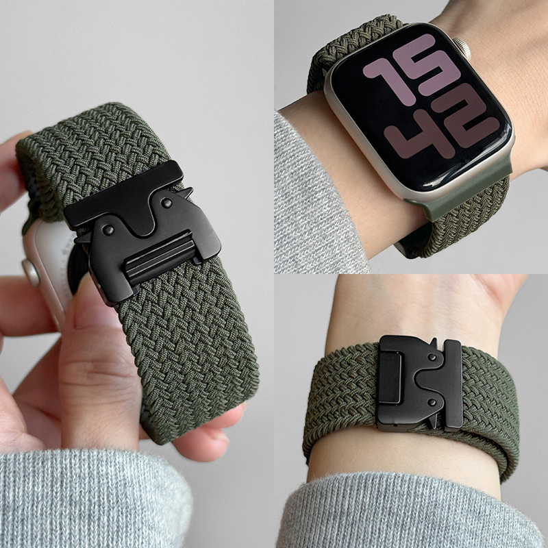 Solo Loop Strap - 編組ソロループストラップ Apple Watch バンド 46 ミリメートル