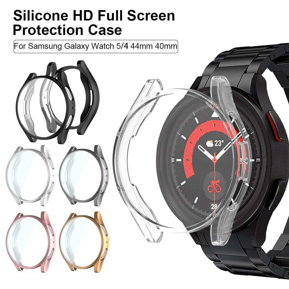 Accessories For Galaxy Watch 5 - 保護ケースサムスンギャラクシー腕時計5 44ミリメートル40ミリメートル/Watch5プロSM-R900 R910 R920シリコーンhdフルスクリーン保護カバーケース