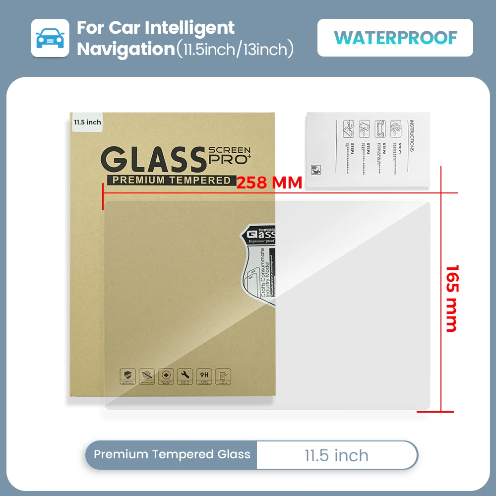 Screen Protector Film - カーラジオ用スクリーンプロテクター,カーラジオ,マルチメディアプレーヤー,GPSナビゲーション,液晶画面,ガラス保護,11.5インチ,13インチ