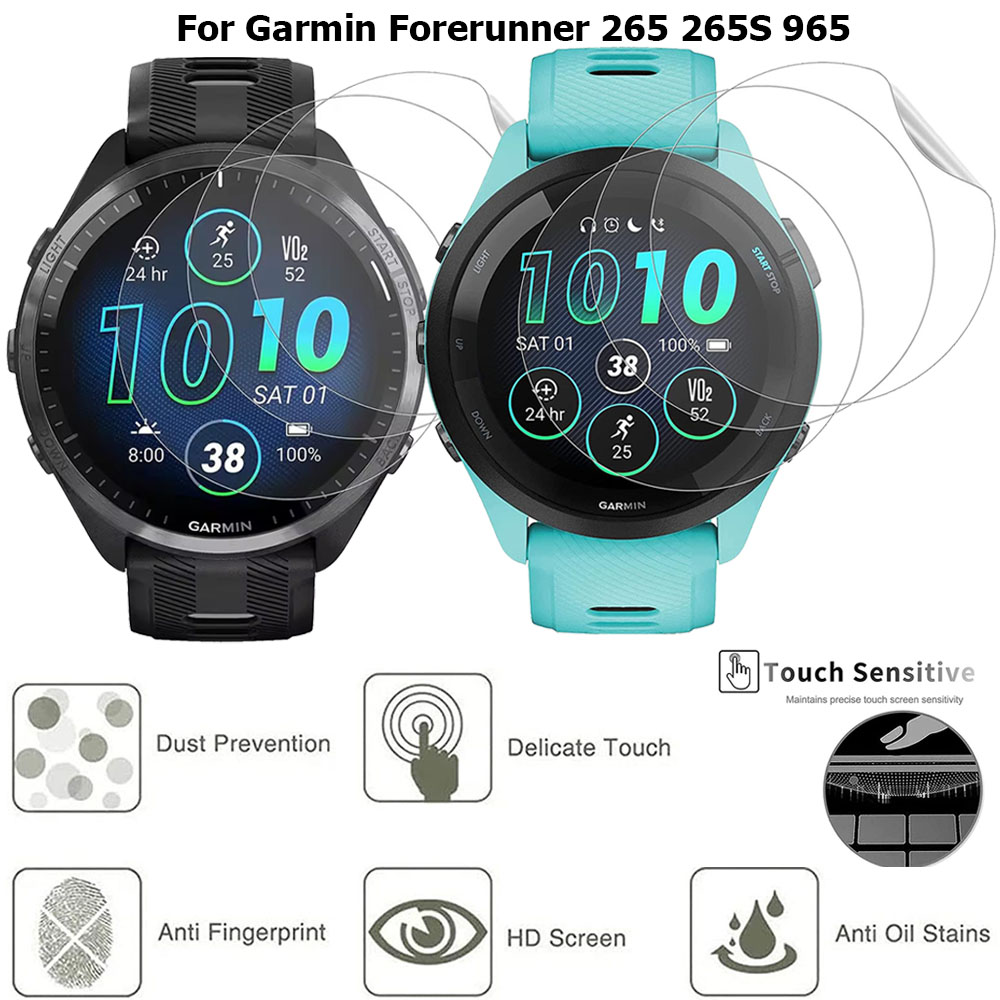 Garmin Smartwatch Accessories - 3 個ソフト HD ヒドロゲル保護フィルムガーミンフォアランナー 265 265S