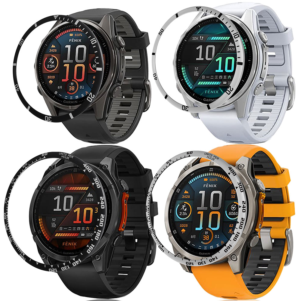 Garmin Smartwatch Accessories - Garmin Fenix 8 43mm 47mm 51mmスマートウォッチ用ウォッチベゼルリング、アクセサリープロテクター、メタルベゼルカバー、バンパーリングシェルフレーム
