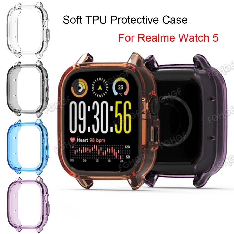 Garmin Smartwatch Accessories - Realme Watch 5 ケースカバーソフト TPU アンチスクラッチ保護シェルフレームバンパー