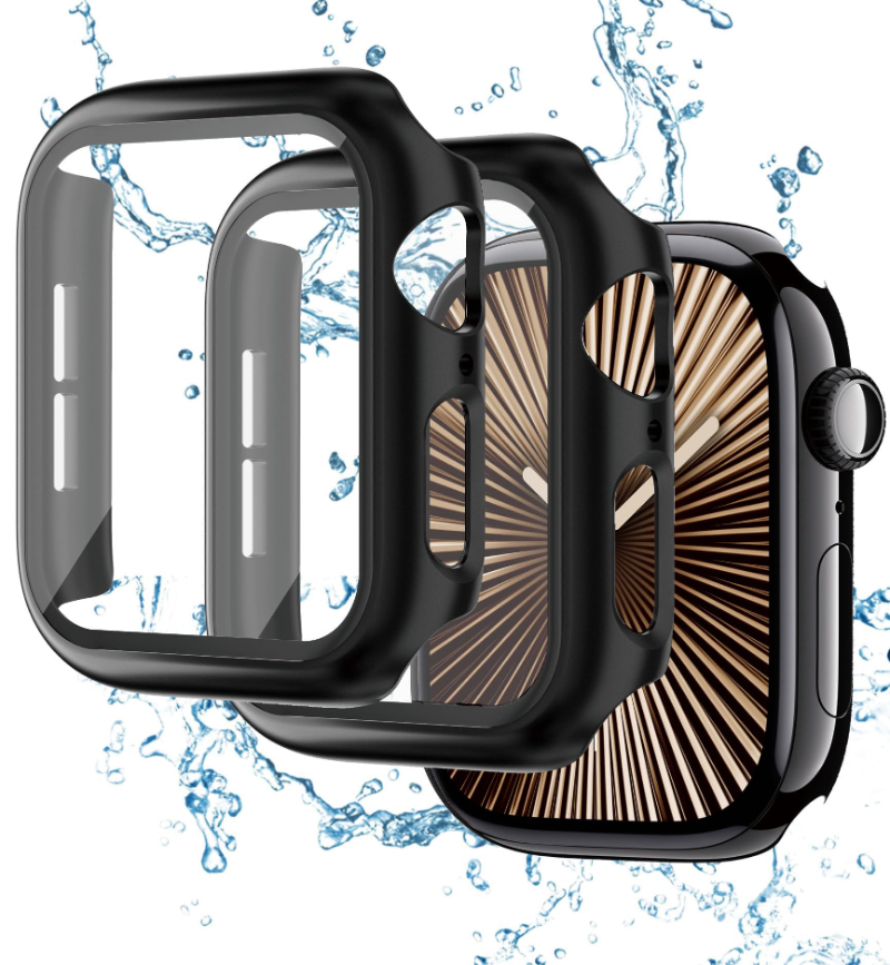 Smartwatch Band Accessories - 2 個の強化ガラス + ケース Apple Watch