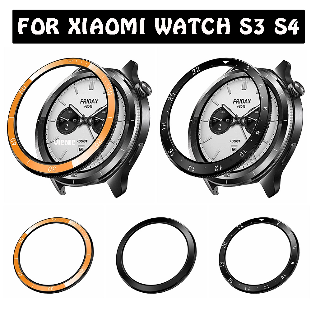 Xiaomi Smartwatch S4 Accessories - Xiaomi 腕時計 S4 S3 ベゼルリングカバースマートウォッチプラスチック保護リングケースアンチスクラッチ保護シェルアクセサリー