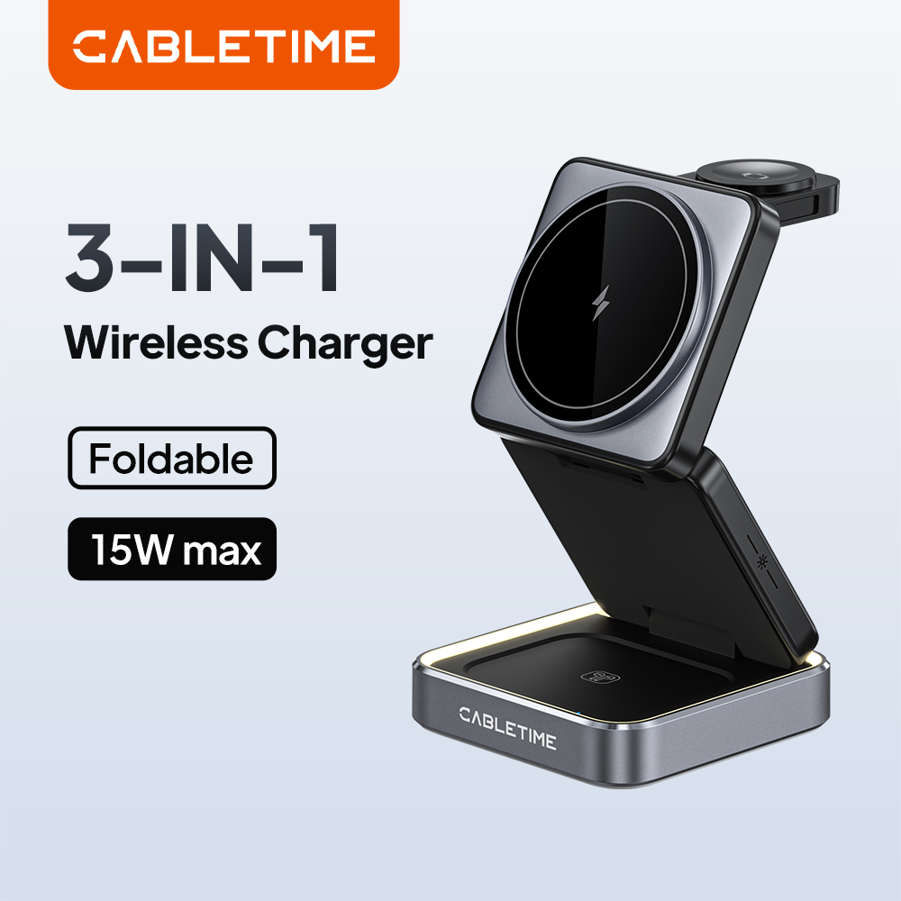 Smartwatch Ac - CABLETIME 折りたたみ式 マグネット式 3 in 1