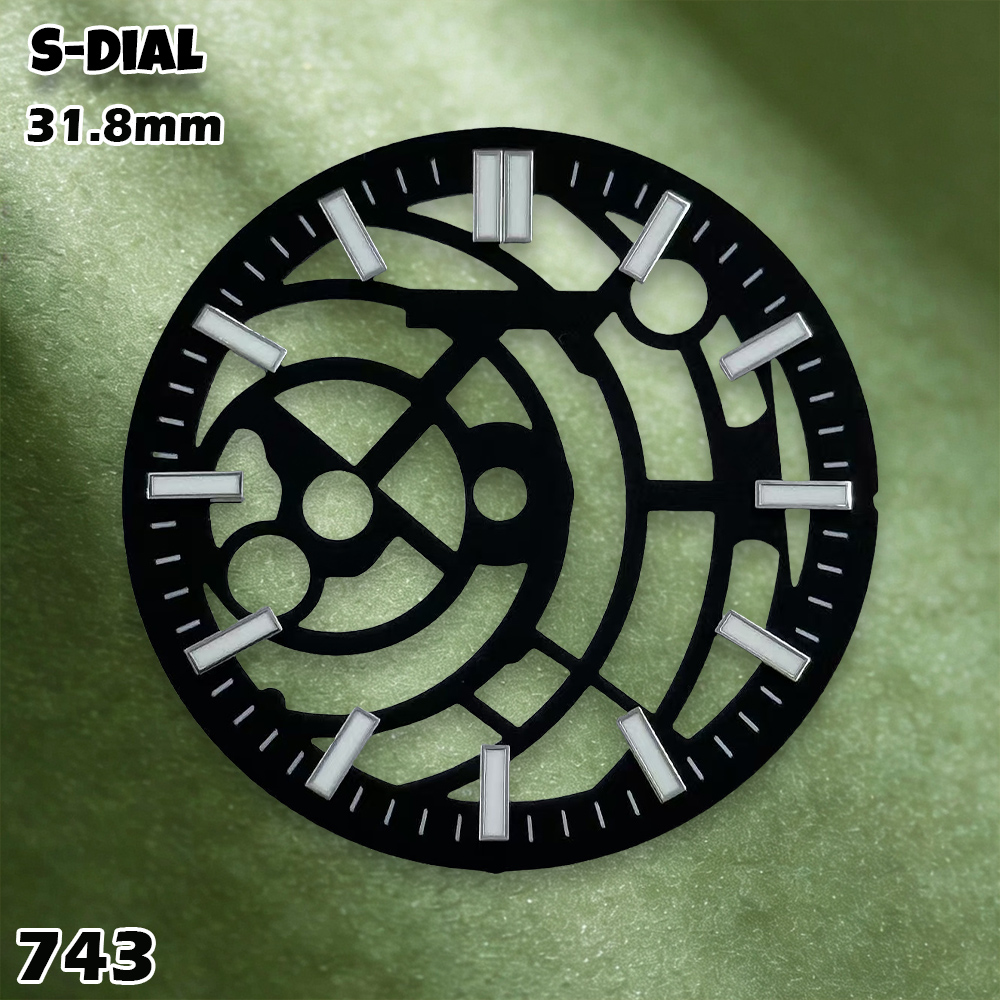 NH 31.8mm S ロゴ NH70 中空ダイヤル グリー - Accessories With Watch のレビューと価格