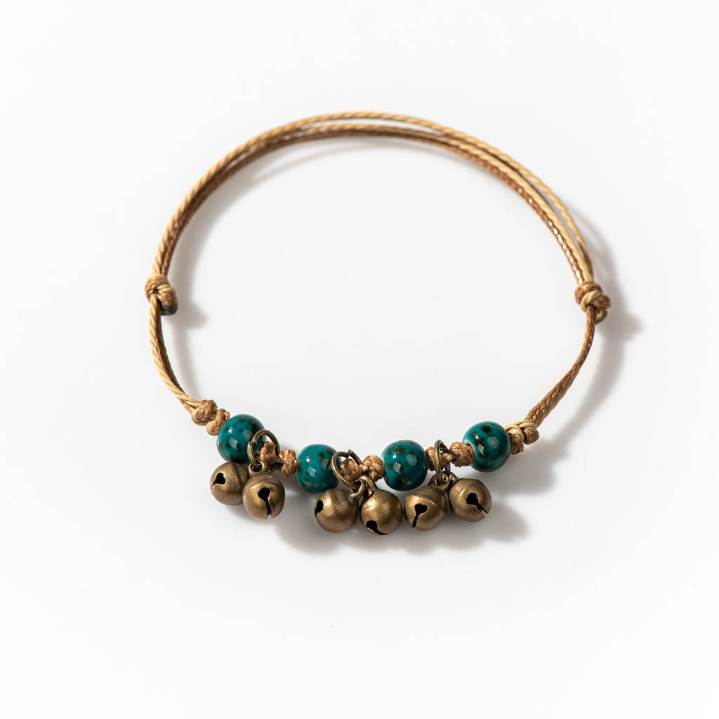 手作りセラミックレトロスタイルビーズ調節可能なサイズのブレス - Ceramic Link Bracelet のレビューと価格