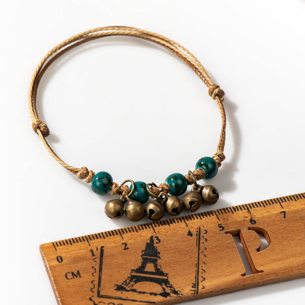 手作りセラミックレトロスタイルビーズ調節可能なサイズのブレス - Ceramic Link Bracelet のレビューと価格