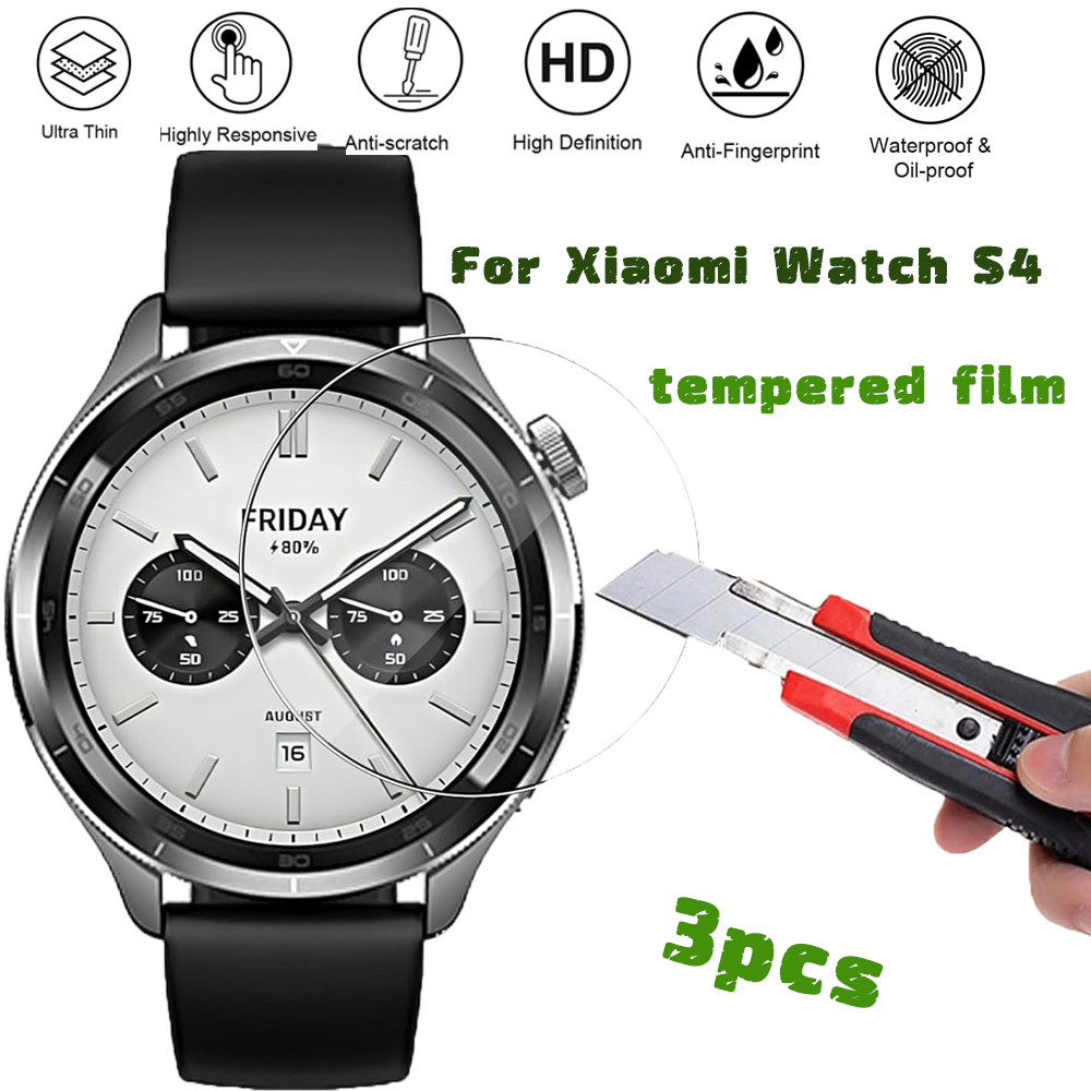 3 個強化ガラススマートウォッチスクリーンプロテクター Xi - Xiaomi Smartwatch S4 Accessories のレビューと価格