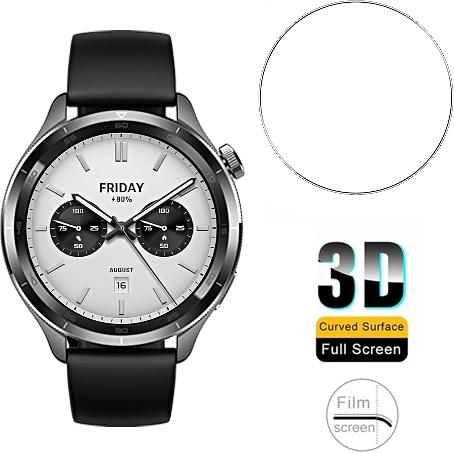 3 個強化ガラススマートウォッチスクリーンプロテクター Xi - Xiaomi Smartwatch S4 Accessories のレビューと価格