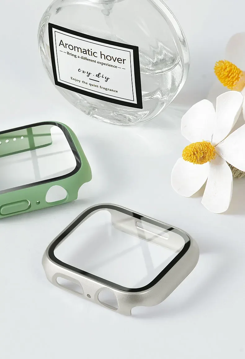 Apple Watchケース用強化ガラス+カバー 45mm  - Smartwatch Band Accessories のレビューと価格