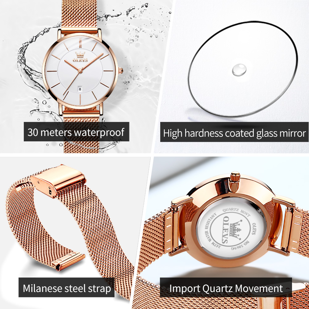 OLEVS レディース腕時計 5869 エレガントでおしゃれ - Accessories With Watch のレビューと価格