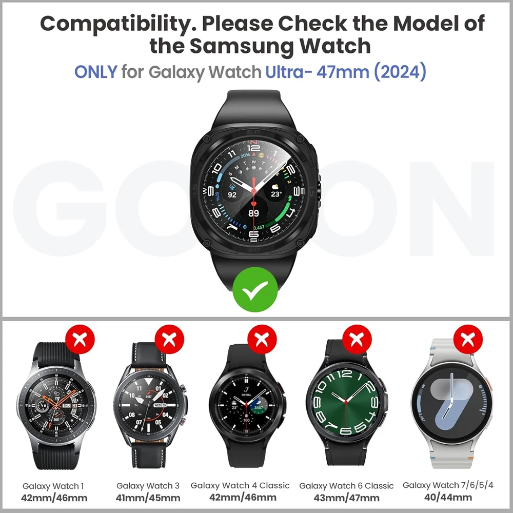 ガラス + カバーサムスンギャラクシーウォッチ 7 ウルトラ - Watch Case Bumper のレビューと価格