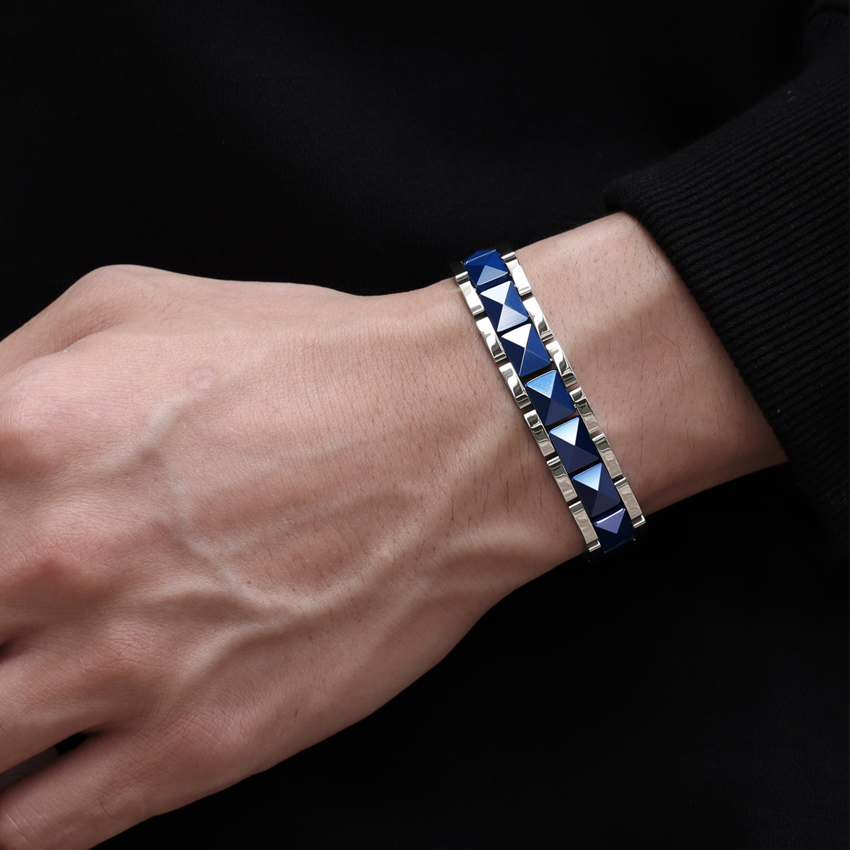ARADOO プレミアムセラミックチタン鋼ブレスレット男性女 - Ceramic Link Bracelet のレビューと価格