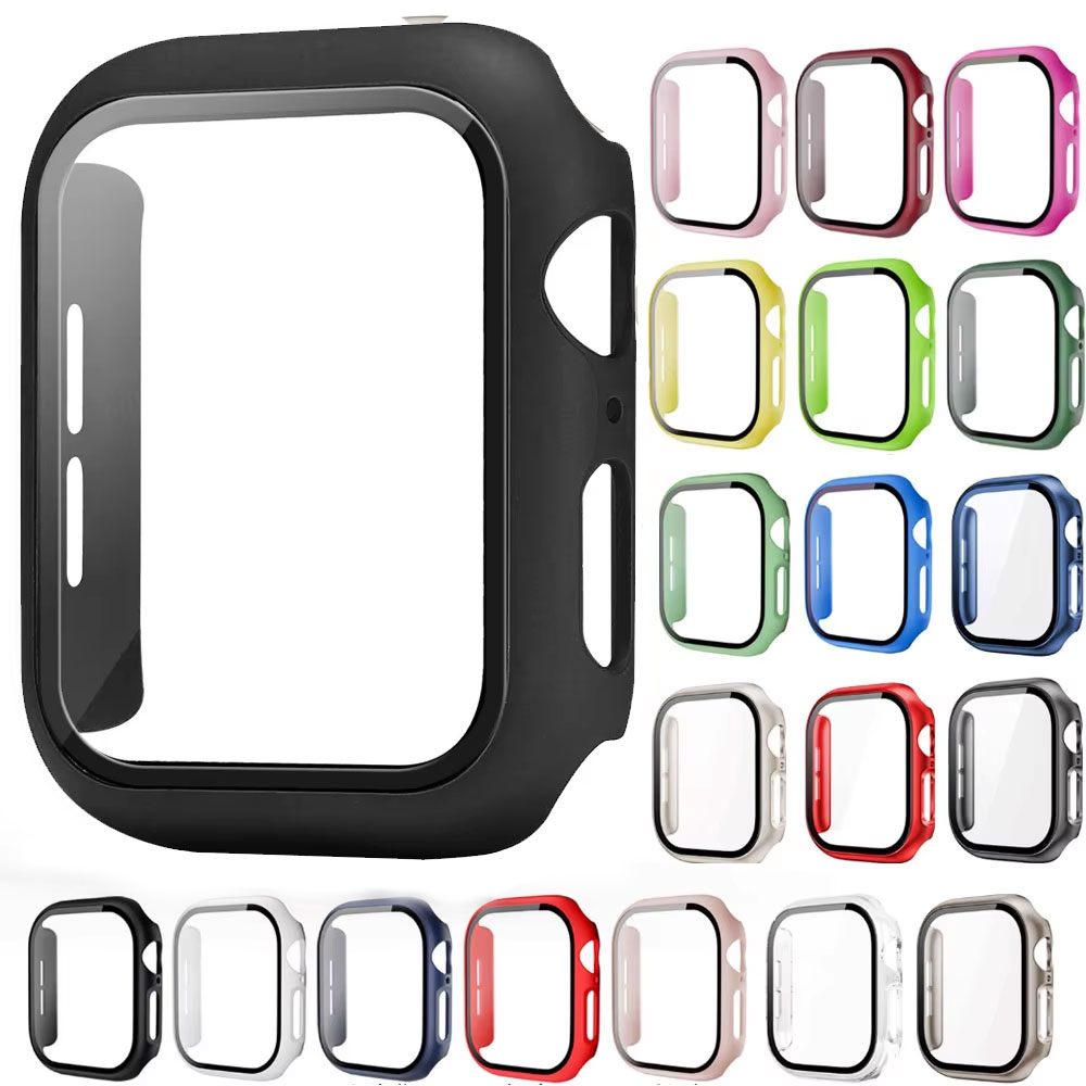 強化ガラススクリーンプロテクターケースカバー Apple W - Watch Case Bumper のレビューと価格