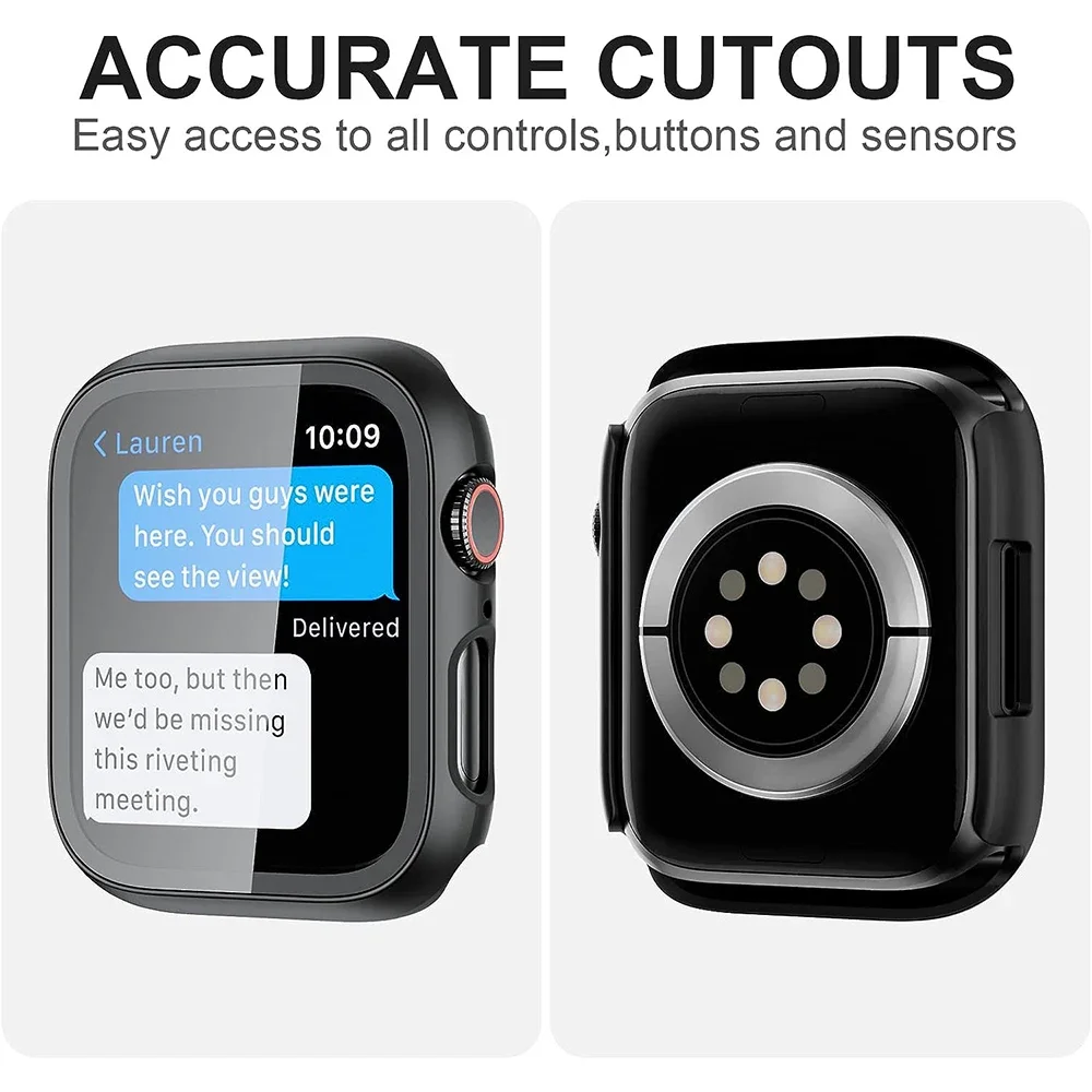 強化ガラススクリーンプロテクターケースカバー Apple W - Watch Case Bumper のレビューと価格
