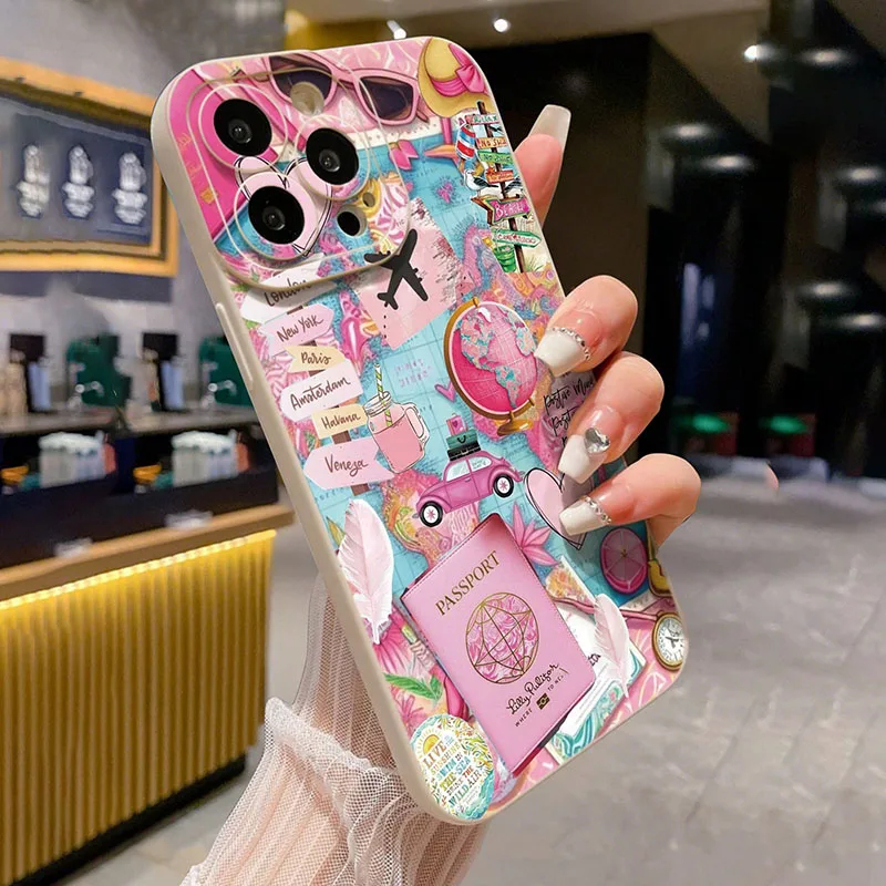 旅行機プリントマットアンチドロップスマホケース iPhone - Apple Iphone 15 Pro Max のレビューと価格