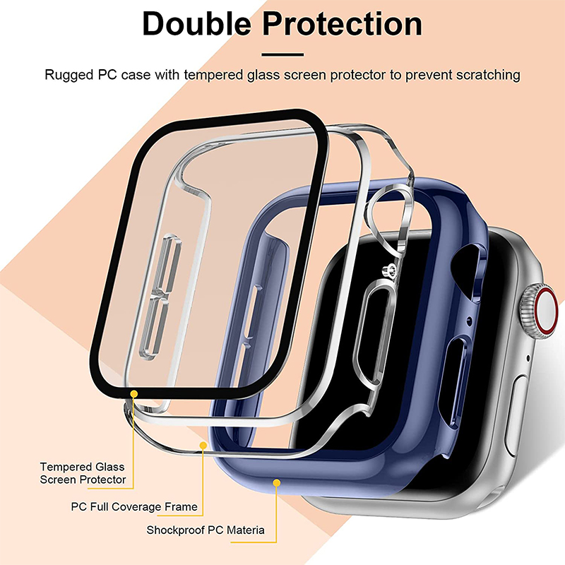 強化ガラス + カバー Apple Watch 9 8 41 - Garmin Smartwatch Accessories のレビューと価格