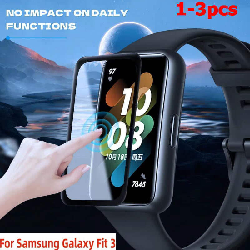 1-3 個スクリーンプロテクターサムスンギャラクシーフィット - Samsung Smartwatch Accessories のレビューと価格