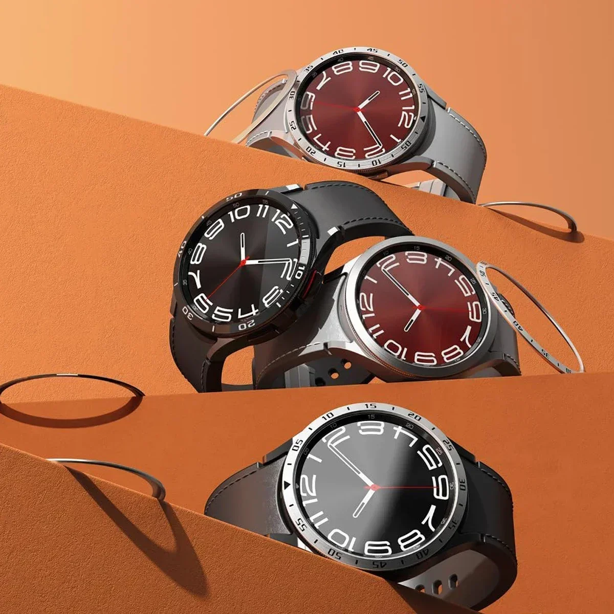ホットメタルベゼルリングサムスンギャラクシーウォッチ 6 ク - Accessories For Galaxy Watch 5 のレビューと価格