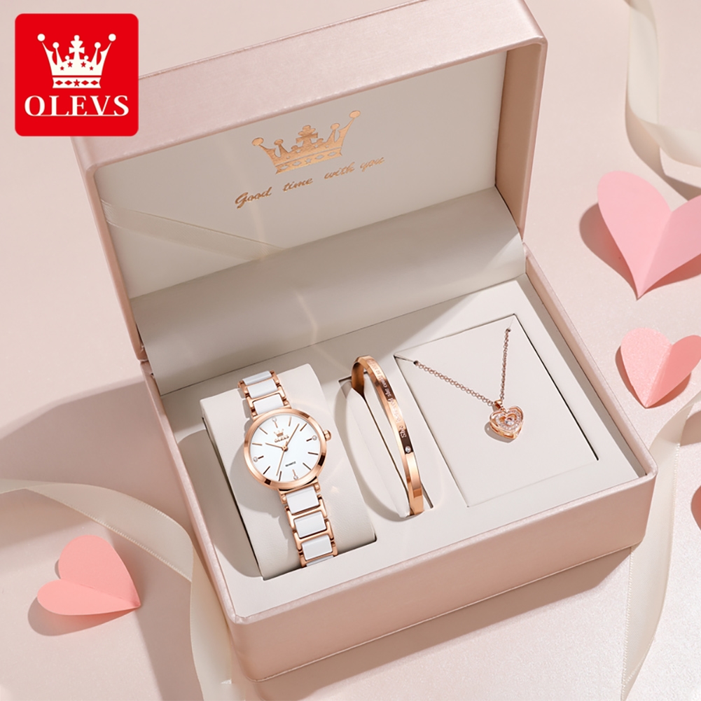 OLEVSレディース腕時計5877高級エレガントクォーツ腕時 - Accessories With Watch のレビューと価格