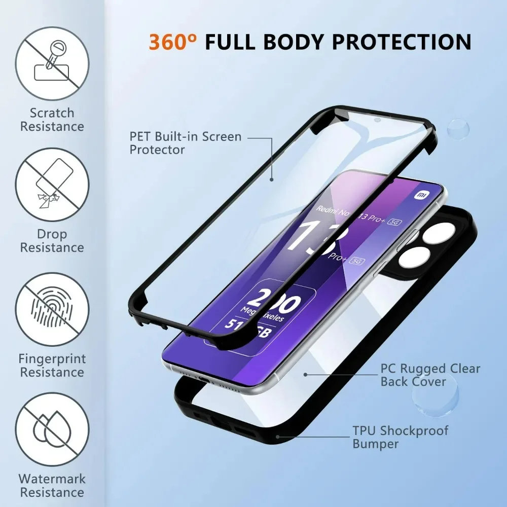 Redmi Note 13 14 Pro Plus用 360 - Screen Protector Film のレビューと価格