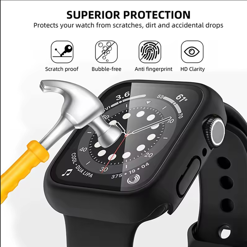 強化ガラス+カバー Apple Watch 11 10 42 - Watch Case Bumper のレビューと価格