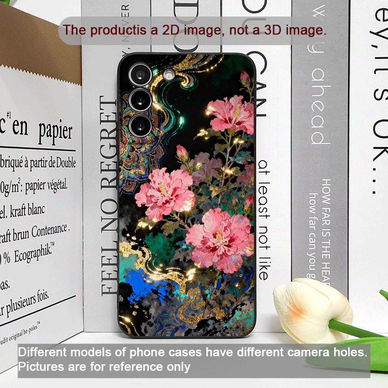 レトロな花柄ハイビスカス金墨画風スマホケース OPPO Re - Oppo Reno 12 のレビューと価格
