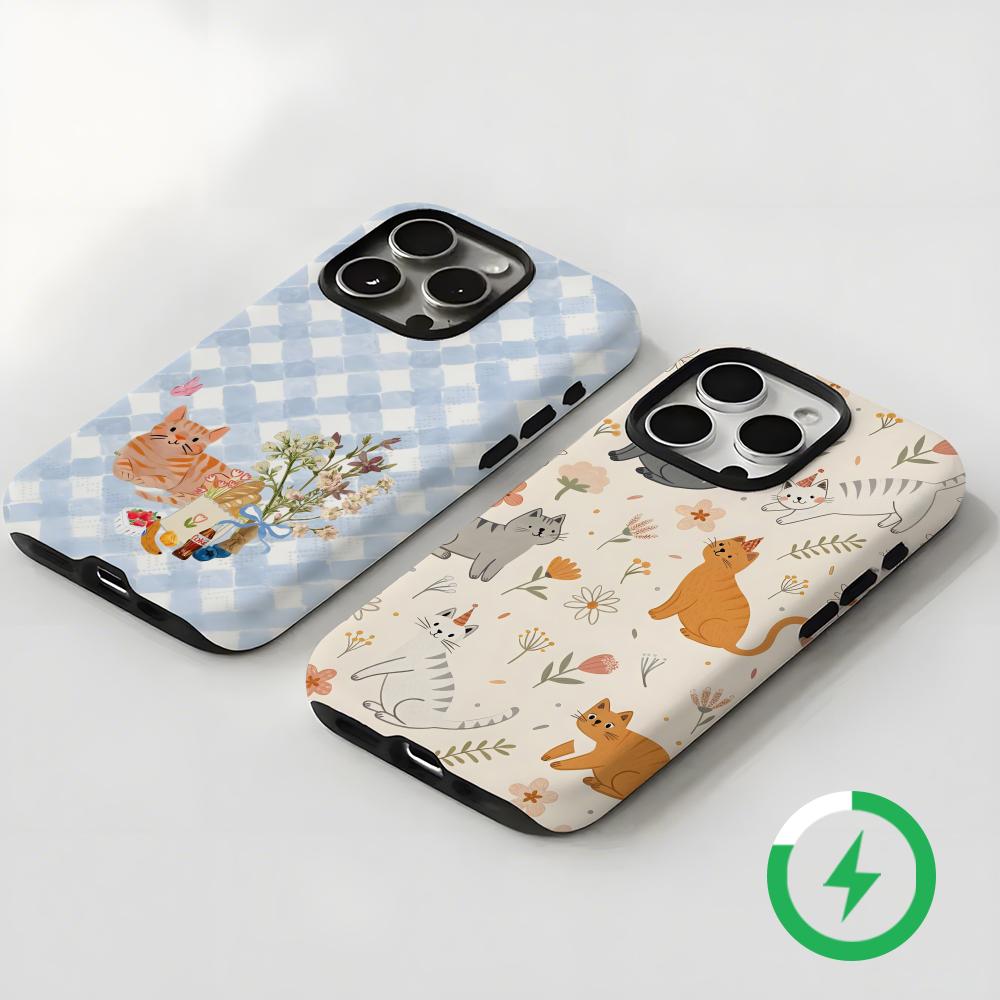 かわいい猫と犬のスマホケース マグネット式 2-in-1 光 - Apple Iphone 15 Pro Max のレビューと価格