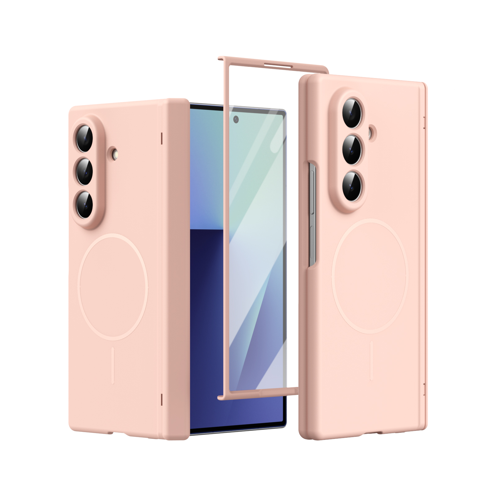 指紋防止フルカバーマグネット式ケース、前面強化ガラスフィルム - Screen Protector Film のレビューと価格