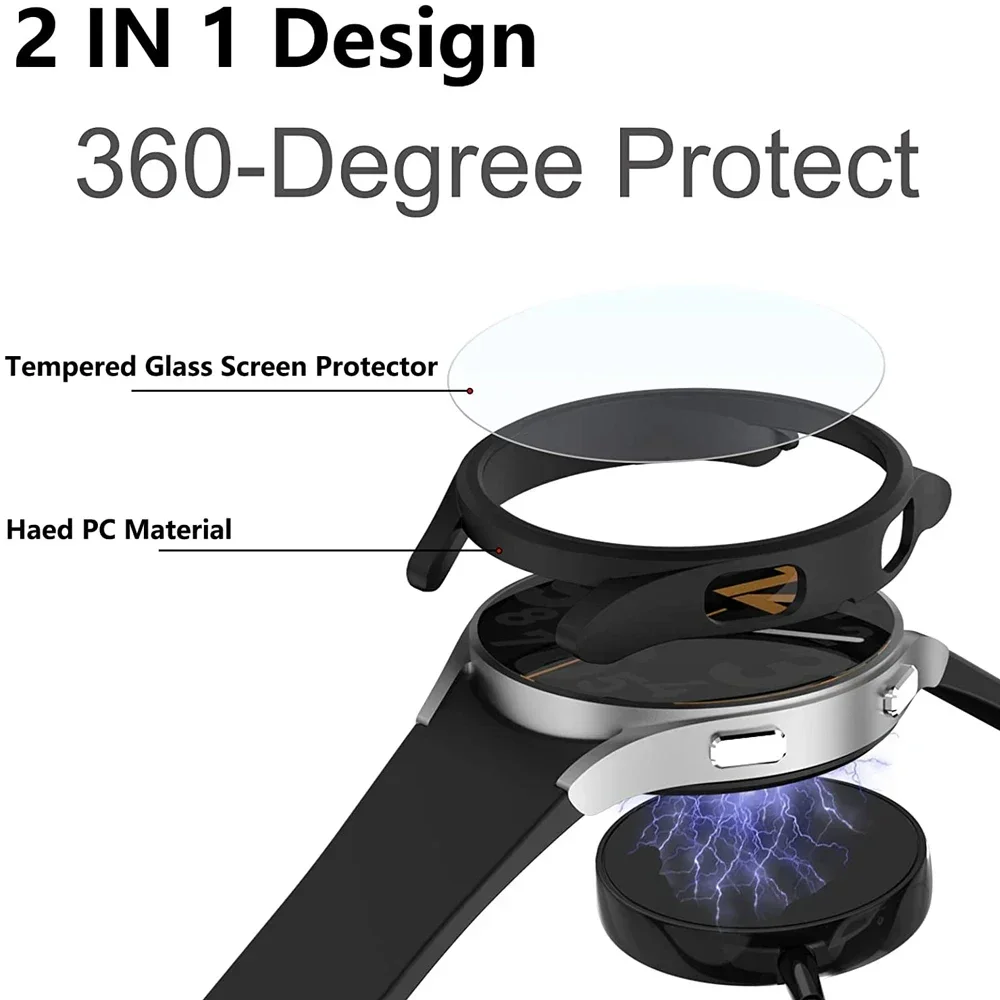 サムスンギャラクシーウォッチ用防水ガラスケース,ハード保護カ - Accessories For Galaxy Watch 5 のレビューと価格