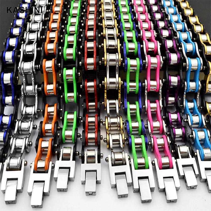 メンズブレスレットバングルパンクバイカー自転車オートバイ多色 - Ceramic Link Bracelet のレビューと価格