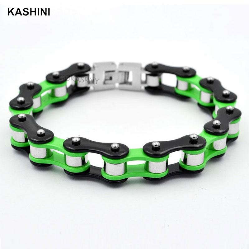 メンズブレスレットバングルパンクバイカー自転車オートバイ多色 - Ceramic Link Bracelet のレビューと価格