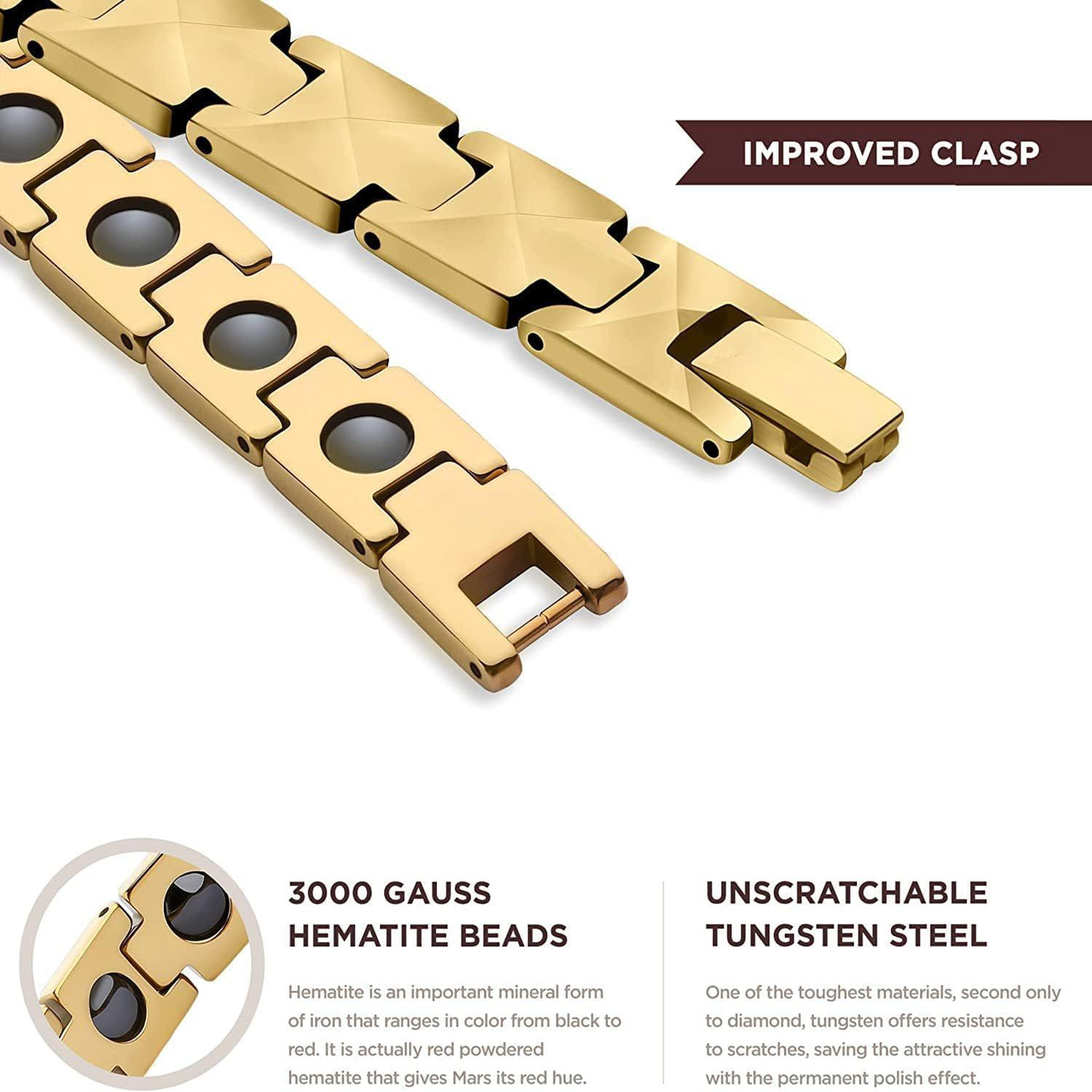 ARADOO プレミアムセラミックブレスレットピラミッド型デ - Ceramic Link Bracelet のレビューと価格