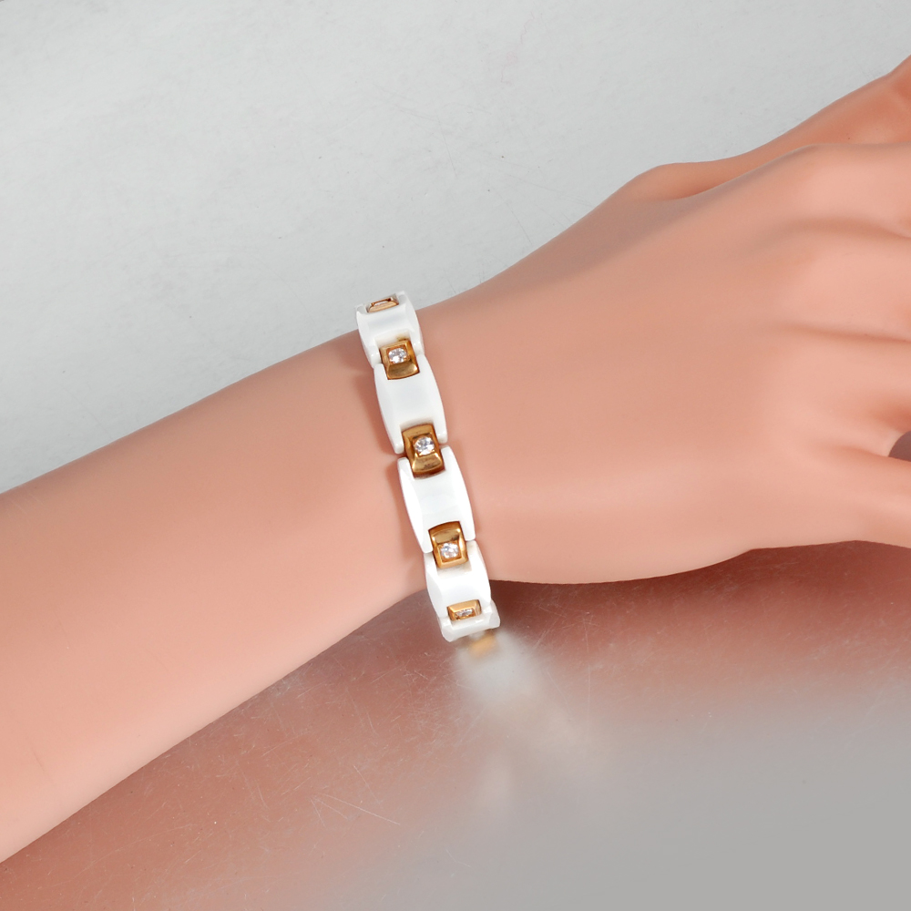 Vinterly-女性用セラミックブレスレット,ヘルスケアエ - Ceramic Link Bracelet のレビューと価格