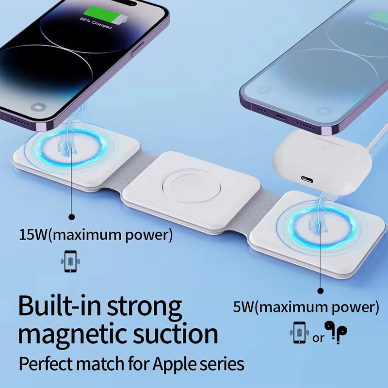 ユニバーサルQi2磁気折りたたみ式充電ステーション、iPho - Smartwatch Ac のレビューと価格