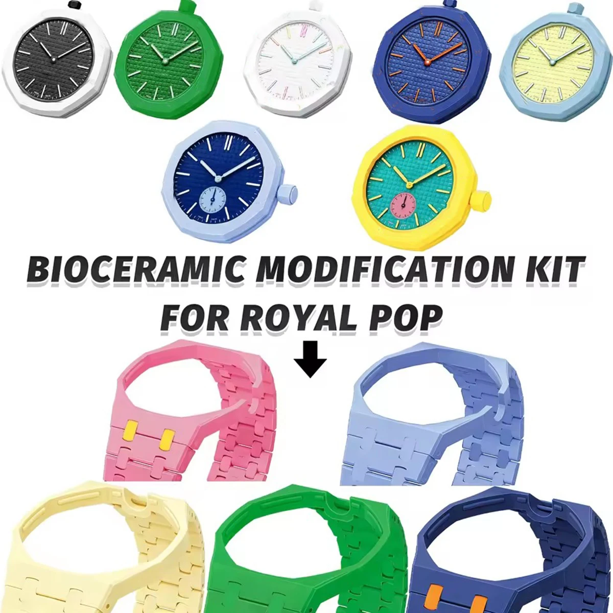 スワッチ×APロイヤルポップウォッチ改造キット用2in1バイ - Ceramic Link Bracelet のレビューと価格