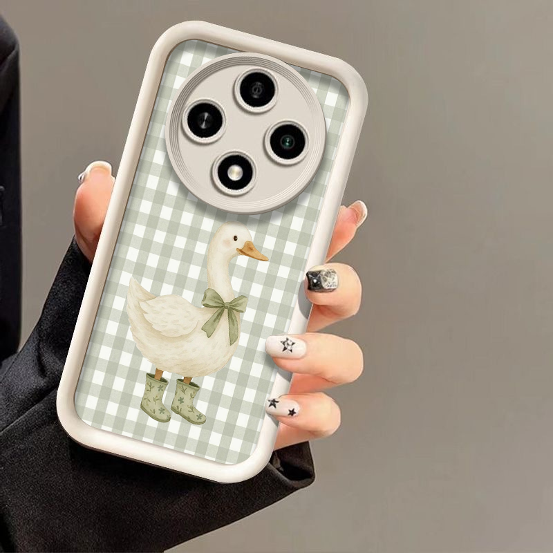 チェック柄プリントのかわいい動物柄スマホケース OPPO R - Oppo Reno 12 のレビューと価格