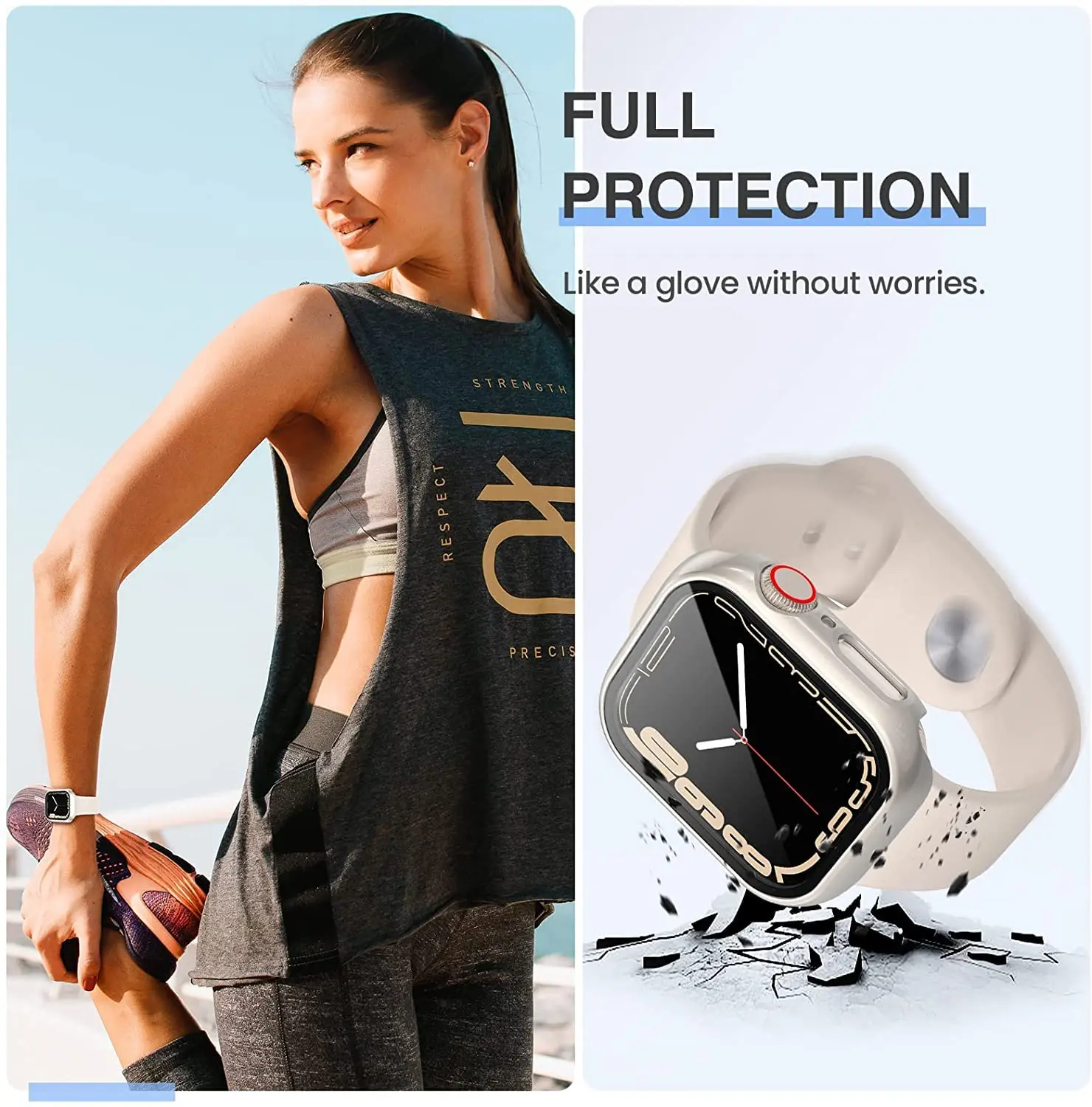 Apple Watch用強化ガラスカバー3枚パック、スクリー - Smartwatch Band Accessories のレビューと価格