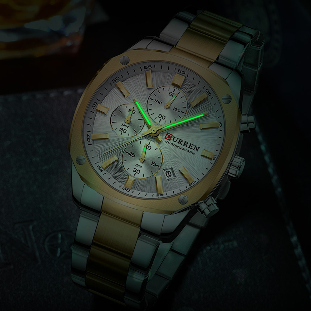 CURREN モダンメンズ 42mm スポーツウォッチ -  - Accessories With Watch のレビューと価格