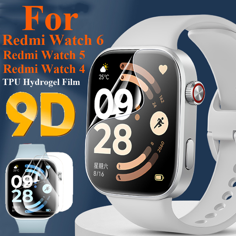 1-5枚入り レッドミウォッチ6用 ハイドロゲル保護フィルム - Watch Face Protector のレビューと価格