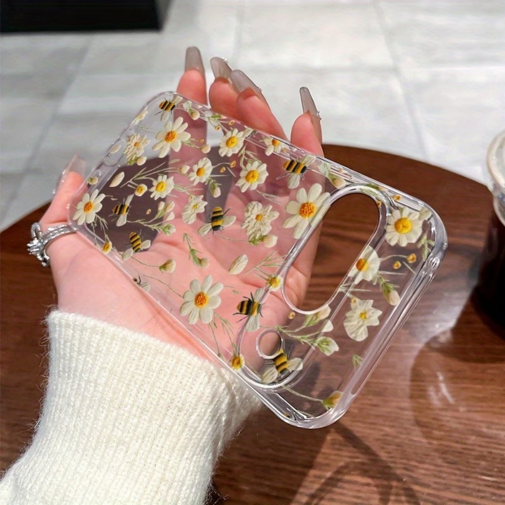 かわいいミツバチの花柄ソフトクリア電話ケース Google  - Google Pixel 8A のレビューと価格