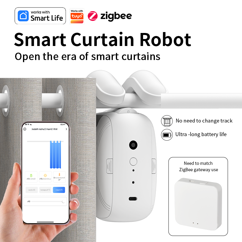 Zigbeeスマートカーテンドライバーロボット 自動カーテン - Smart Accessories のレビューと価格