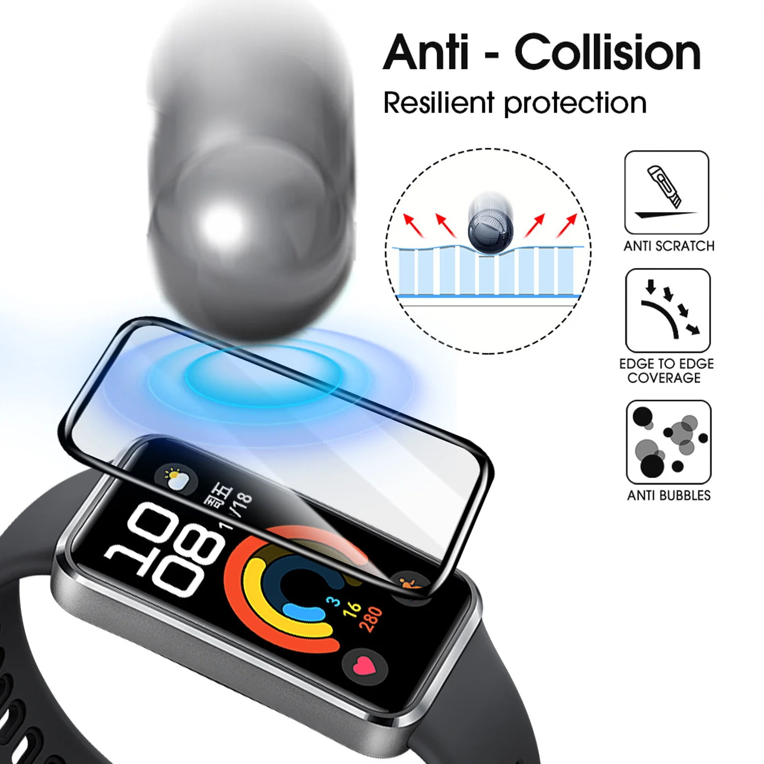 Huawei Band 8/9/10 用フレキシブルスクリー - Smartwatch Band Accessories のレビューと価格