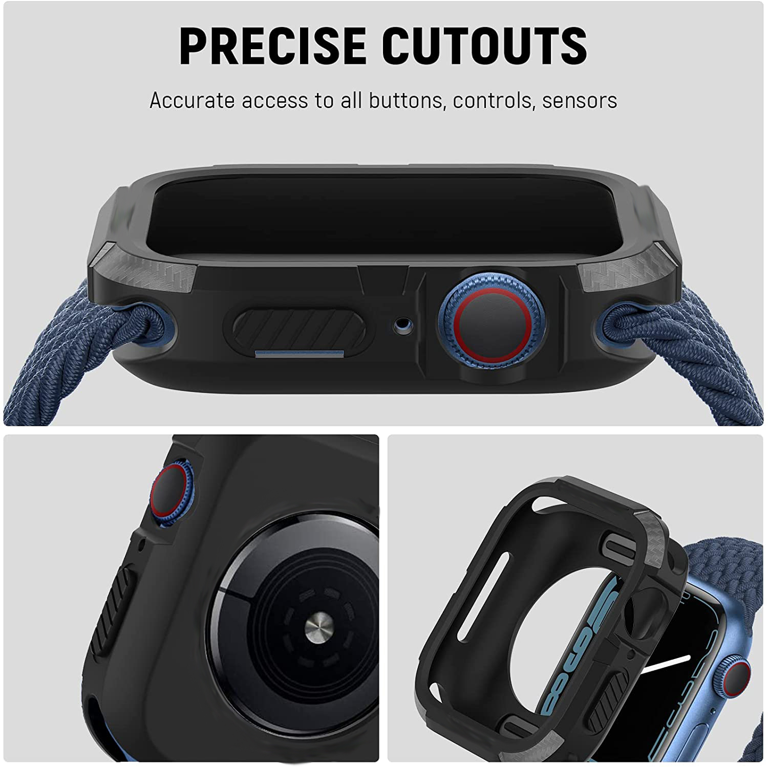 頑丈なカバー Apple Watch ケース 44 ミリメー - Smartwatch Band Accessories のレビューと価格